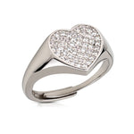 Carica l'immagine nella Galleria, Anello Chevalier Pavè Cuore