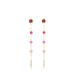 Carica l'immagine nella Galleria, Orecchini 2 in 1 con Filo e Punto Luce