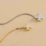 Carica l'immagine nella Galleria, Orecchino Filo Con Croce