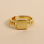 Carica l'immagine nella Galleria, Anello Catena Square