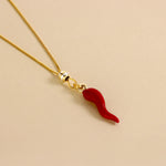 Carica l'immagine nella Galleria, Collana Con Corno Piccolo