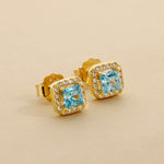 Carica l'immagine nella Galleria, Orecchini Con Quadrato Zirconato