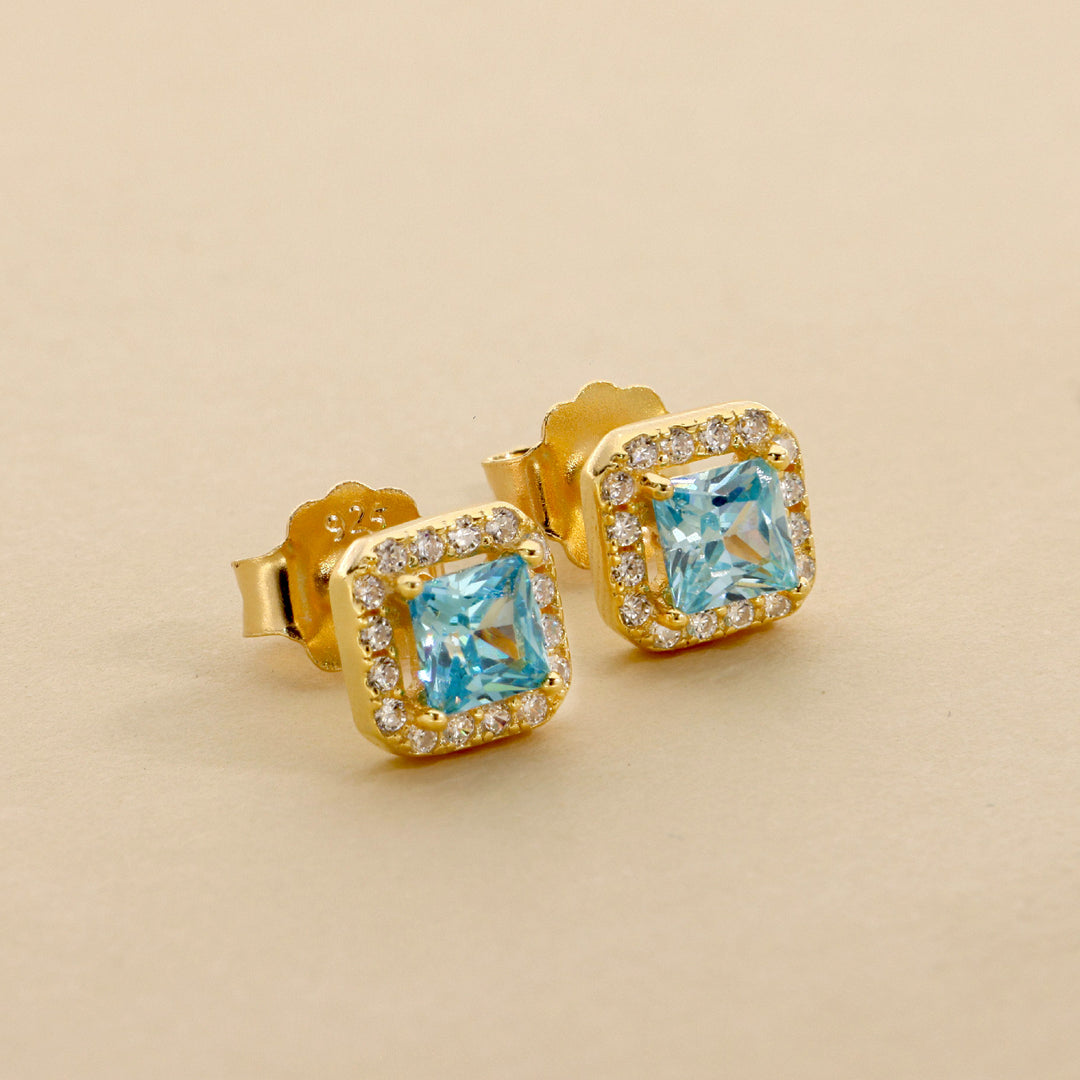 Orecchini Con Quadrato Zirconato