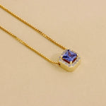 Carica l'immagine nella Galleria, Collana Con Quadrato Zirconato