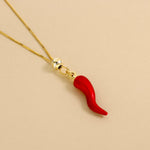 Carica l'immagine nella Galleria, Collana Con Corno Grande