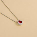 Carica l'immagine nella Galleria, Collana Con Goccia Zirconata