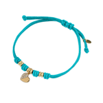 Carica l'immagine nella Galleria, Bracciale Cordino con Cuore e Zirconi