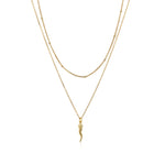 Carica l'immagine nella Galleria, Collana Doppia Con Corno