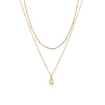 Carica l'immagine nella Galleria, Collana Doppia iniziale strass