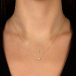 Carica l'immagine nella Galleria, Collana doppia con stella e punto luce