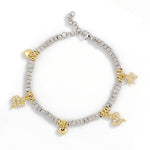 Carica l'immagine nella Galleria, Bracciale Pepite Pieno Con Pendenti Strass