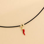 Carica l'immagine nella Galleria, Choker Cordino Corno