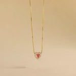 Carica l'immagine nella Galleria, Collana Con Cuore Zirconato