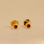 Carica l'immagine nella Galleria, Orecchini Con Pietra Tonda