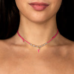 Carica l'immagine nella Galleria, Choker pepite e corno