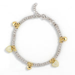 Carica l'immagine nella Galleria, Bracciale Pepite Pieno Con Pendenti Strass