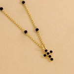 Carica l'immagine nella Galleria, Collana con Pietre Colorate e Croce