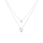 Carica l'immagine nella Galleria, Collana doppia cuore e punto luce