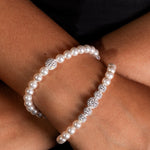 Carica l'immagine nella Galleria, Bracciale Di Perle Con Zirconi