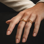 Carica l'immagine nella Galleria, Anello Spirale Con Pietra Tonda