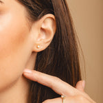 Carica l'immagine nella Galleria, Orecchini Con Pietra Tonda