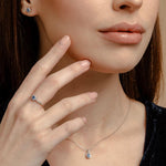 Carica l'immagine nella Galleria, Orecchini Con Ovale Zirconato