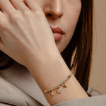 Carica l'immagine nella Galleria, Bracciale Pepite Con Pendenti Strass