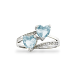 Carica l'immagine nella Galleria, Anello Doppio Cuore Colorato