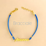 Carica l'immagine nella Galleria, Bracciale Cordoncino Nome