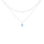 Carica l'immagine nella Galleria, Collana Doppia Con Pendente Swarovski