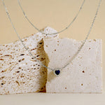 Carica l'immagine nella Galleria, Collana Doppia Con Cuore