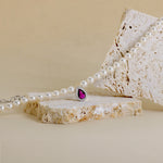 Carica l'immagine nella Galleria, Collana Di Perle Con Goccia Zirconata