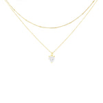 Carica l'immagine nella Galleria, Collana Doppia Con Pendente Swarovski