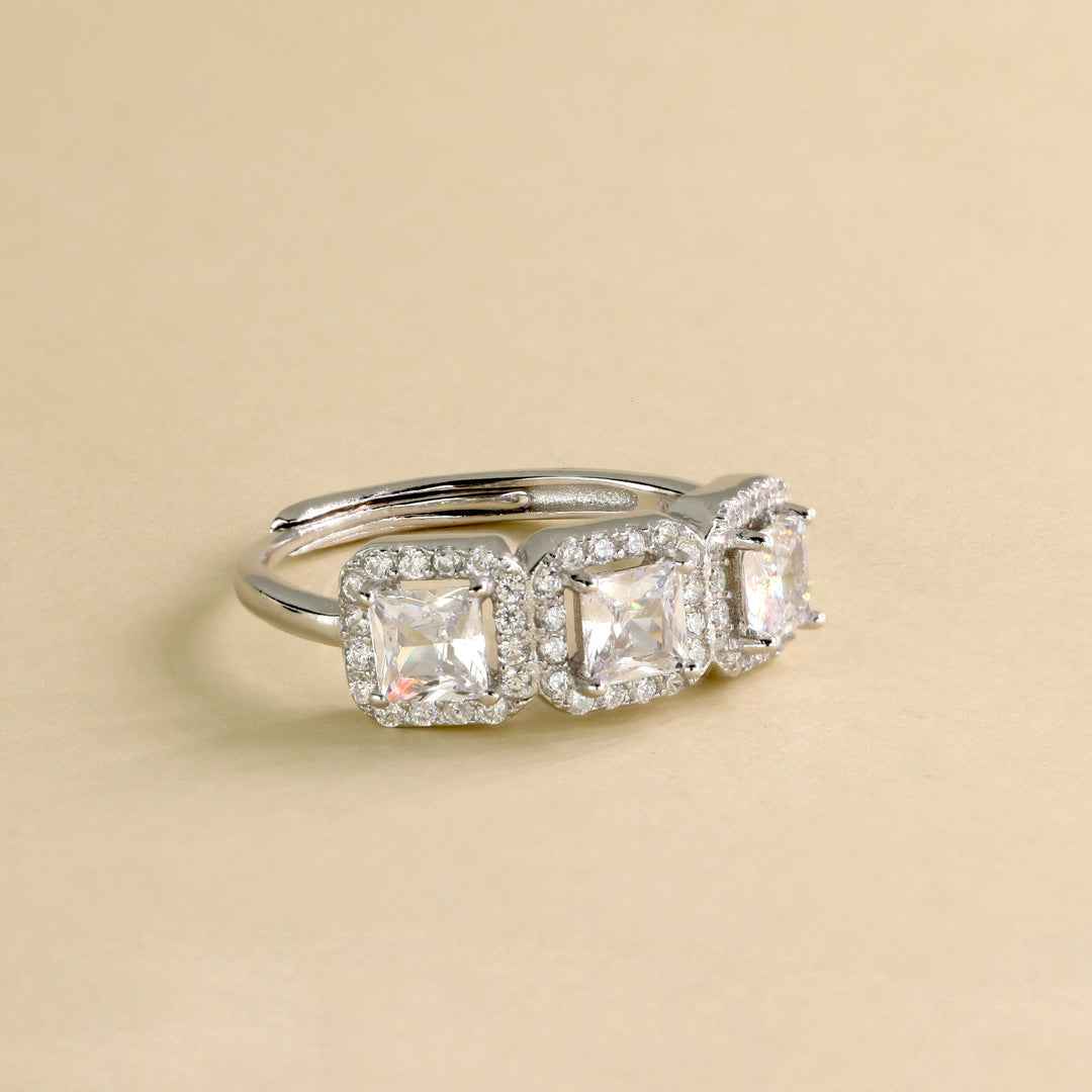 Anello Trilogy Quadrato