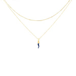 Carica l'immagine nella Galleria, Collana Doppia Con Corno