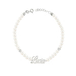 Carica l'immagine nella Galleria, Bracciale Con Perle e Nome