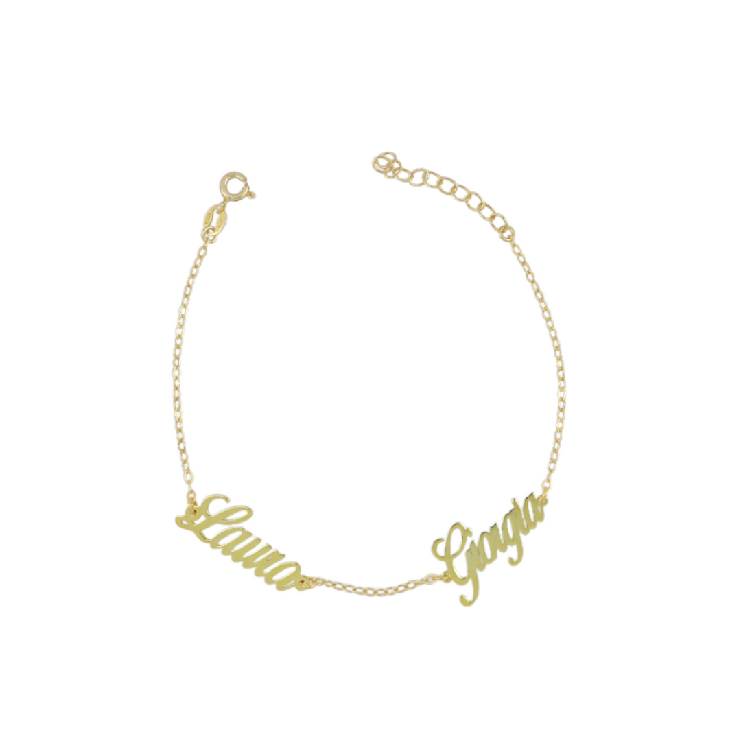 Bracciale con Due Nomi Personalizzabili