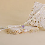 Carica l'immagine nella Galleria, Collana Di Perle Con Cuore Zirconato