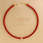 Carica l'immagine nella Galleria, Collana Di Perle Corallo con Perla Colorata