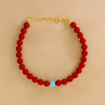 Carica l'immagine nella Galleria, Bracciale Di Perle Corallo Con Perla Colorata