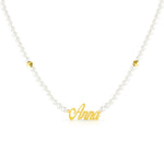 Carica l'immagine nella Galleria, Collana Con Perle e Nome