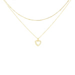 Carica l'immagine nella Galleria, Collana Doppia Con Pendente Strass