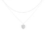 Carica l'immagine nella Galleria, Collana Doppia Con Pendente Strass