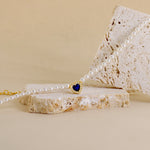 Carica l'immagine nella Galleria, Collana Di Perle Con Cuore Zirconato