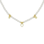 Carica l'immagine nella Galleria, Collana Di Perle Con Pendenti Strass