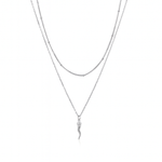 Carica l'immagine nella Galleria, Collana Doppia Con Corno