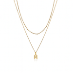 Carica l'immagine nella Galleria, Collana Doppia iniziale strass