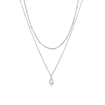 Carica l'immagine nella Galleria, Collana Doppia iniziale strass