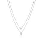 Carica l'immagine nella Galleria, Collana doppia con stella e punto luce