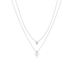 Carica l'immagine nella Galleria, Collana Doppia con Sfera e Perla